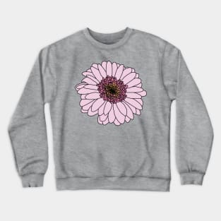 Pink Gerbera Floral Drawing Crewneck Sweatshirt